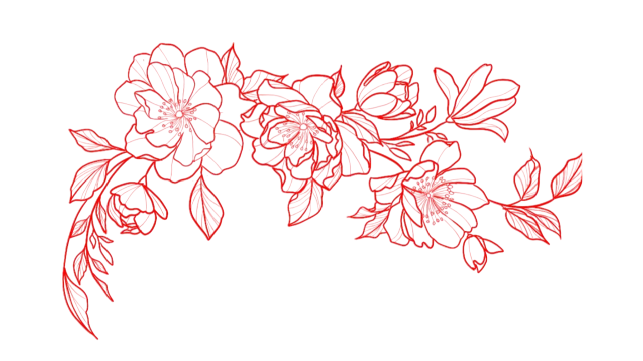 Декоративная цветочная ветвь